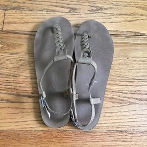 Rainbow T Street Braided T Strap Sandal